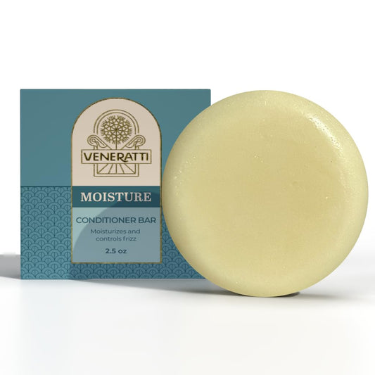 VENERATTI Conditioner Bar - Vegan, Made in the US - For All Hair Types - Solid Conditioner Free of Parabens - With Mango Butter and Jojoba Oil