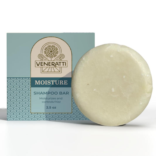 VENERATTI Solid Shampoo - Shampoo Bar Vegan, Free of Sulfates, Made in the US with Cocoa Butter and Jojoba Oil - Natural Ingredients, Travel Friendly - No Artificial Fragrances, Free of Parabens